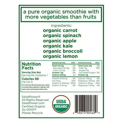 SaladPower Organic Smoothies 6 Pouches